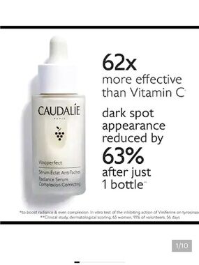🆕 CAUDALÍE vino perfect radiance complexion correcting SERUM - dark spots $79